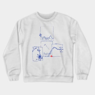 Cats in Squares, Doin Cat Stuff Crewneck Sweatshirt